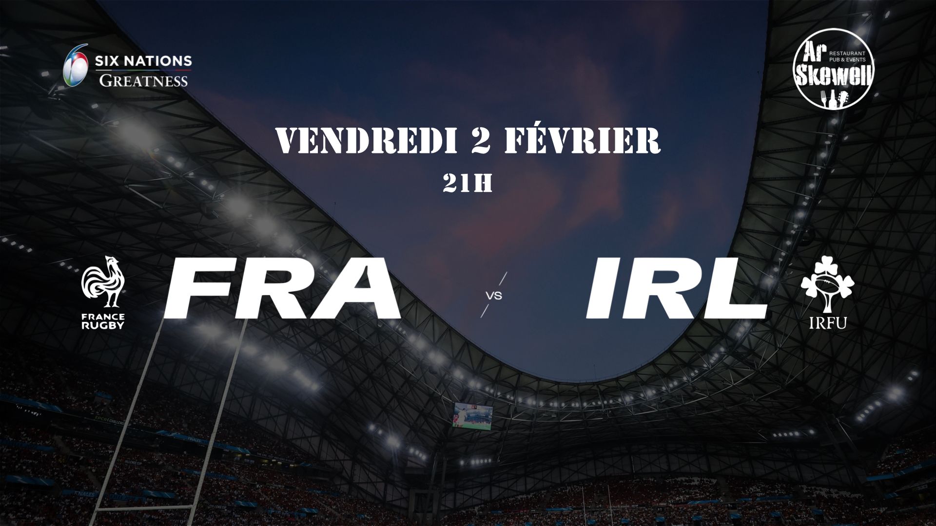 France - Irlande, 2 février 21h